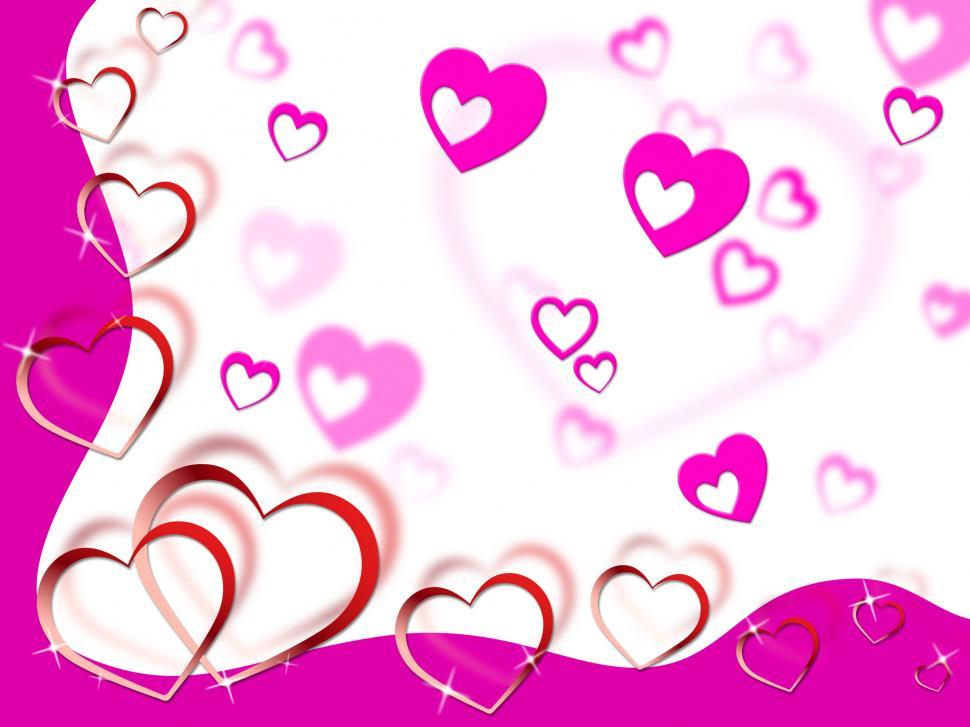Free Image of Hearts Background Shows Tenderness Affection And Dear  