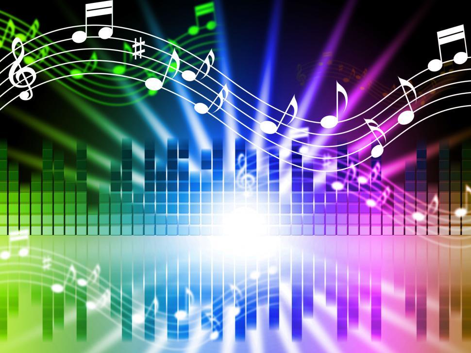Free Image of Music Colors Background Means Songs Singing And Musical  