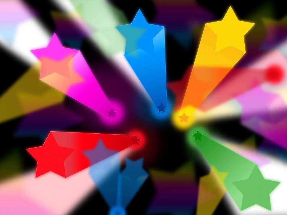 Free Image of Colorful Stars Background Shows Beams Celestial And Heavens  