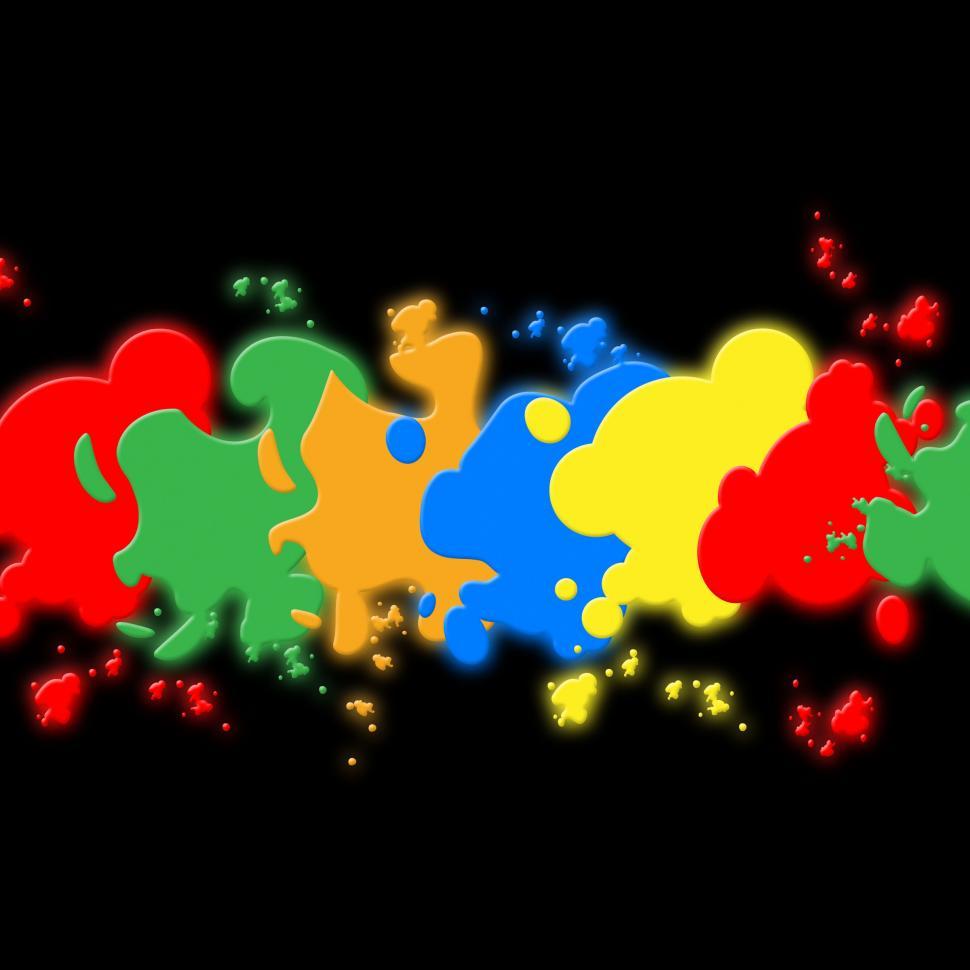 Free Image of Black Paint Background Shows Colors Painting And Creativity  