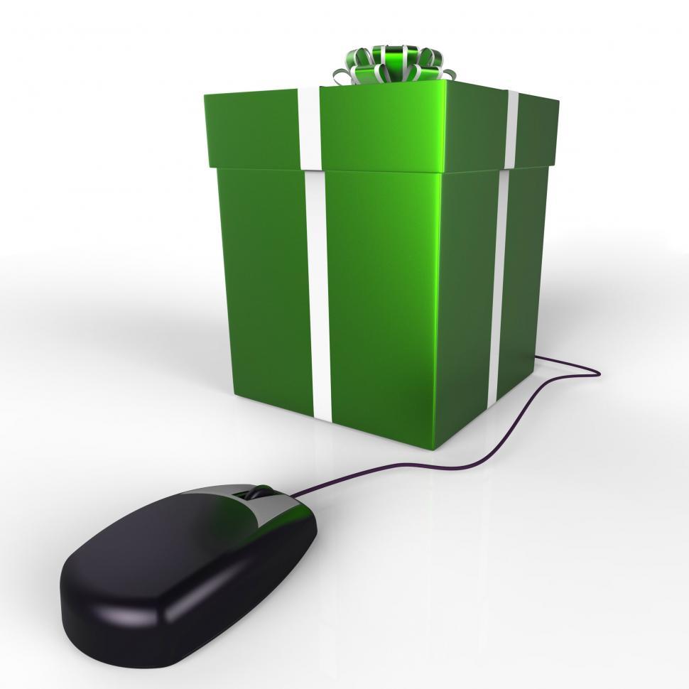 Free Image of Gift Online Indicates World Wide Web And Box 