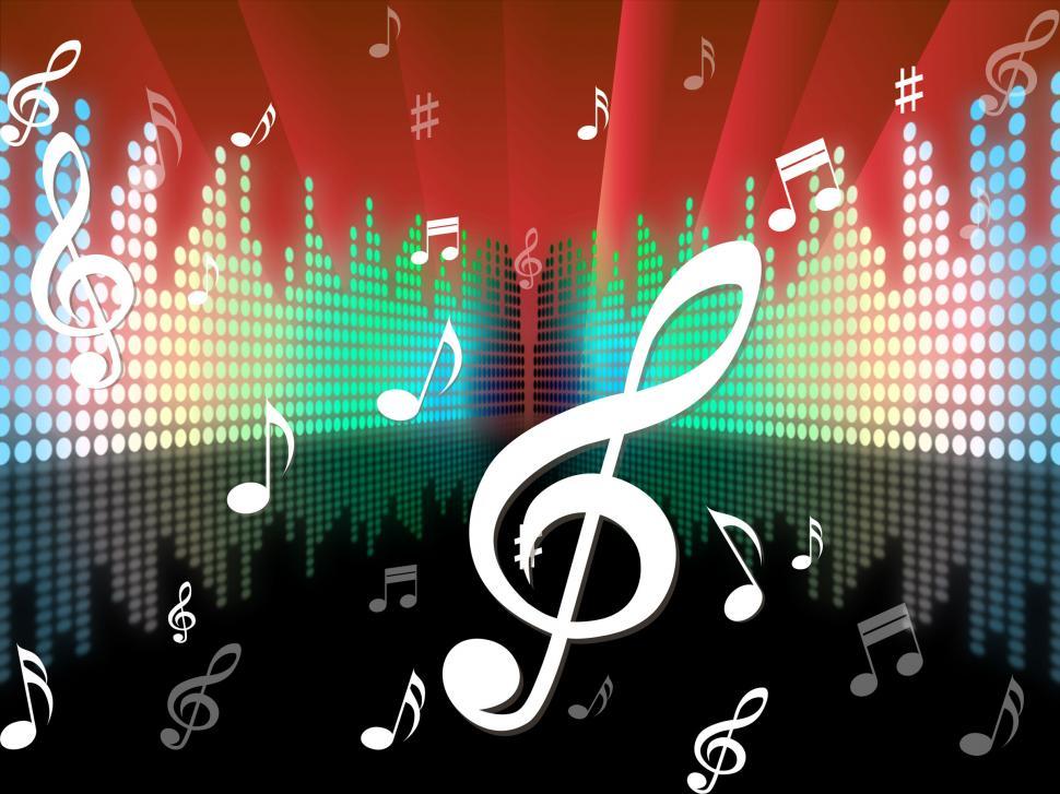 Free Image of Notes Equaliser Represents Sound Track And Abstract 