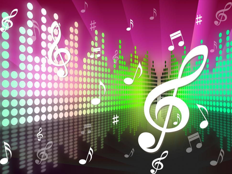Free Image of Background Notes Represents Sound Track And Amplifier 