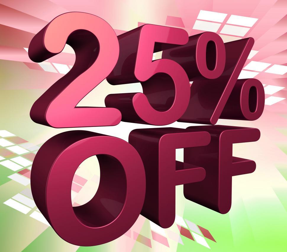 Free Image of Twenty Five Percent Indicates 25 Off And Cheap 