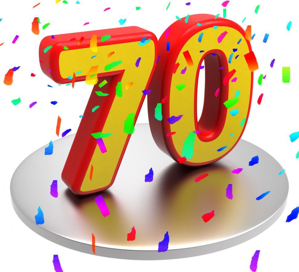 Free Image of Seventieth Seventy Shows Happy Birthday And Anniversaries 