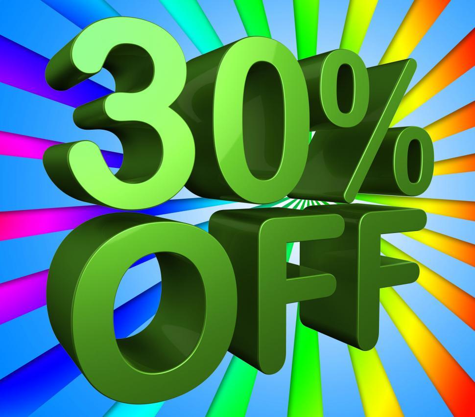 Free Image of Thirty Percent Off Indicates Cheap Sales And Save 