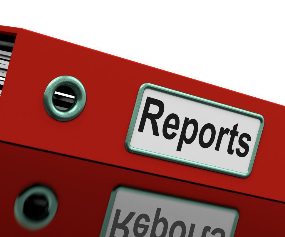 Free Image of Report File Represents Document Catalogue And Paperwork 