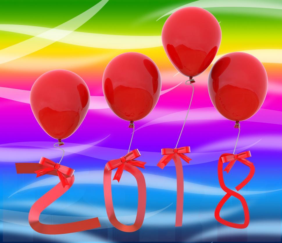 Free Image of Twenty Eighteen Represents Happy New Year And Celebrate 