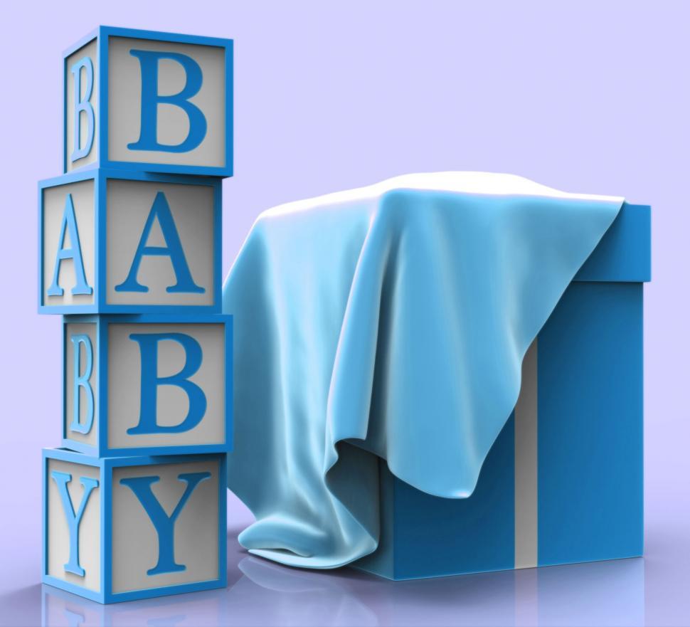 Free Image of Baby Giftbox Means Infant Child And Present 