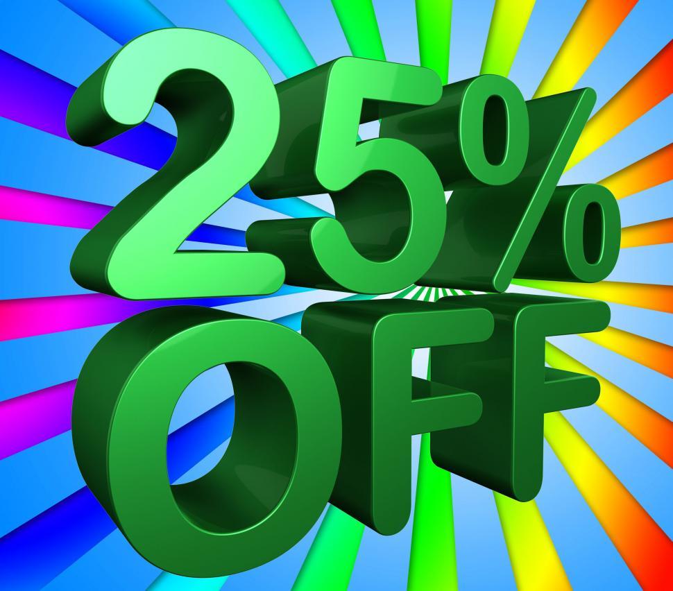 Free Image of Twenty Five Percent Indicates Cheap Sale And Offer 