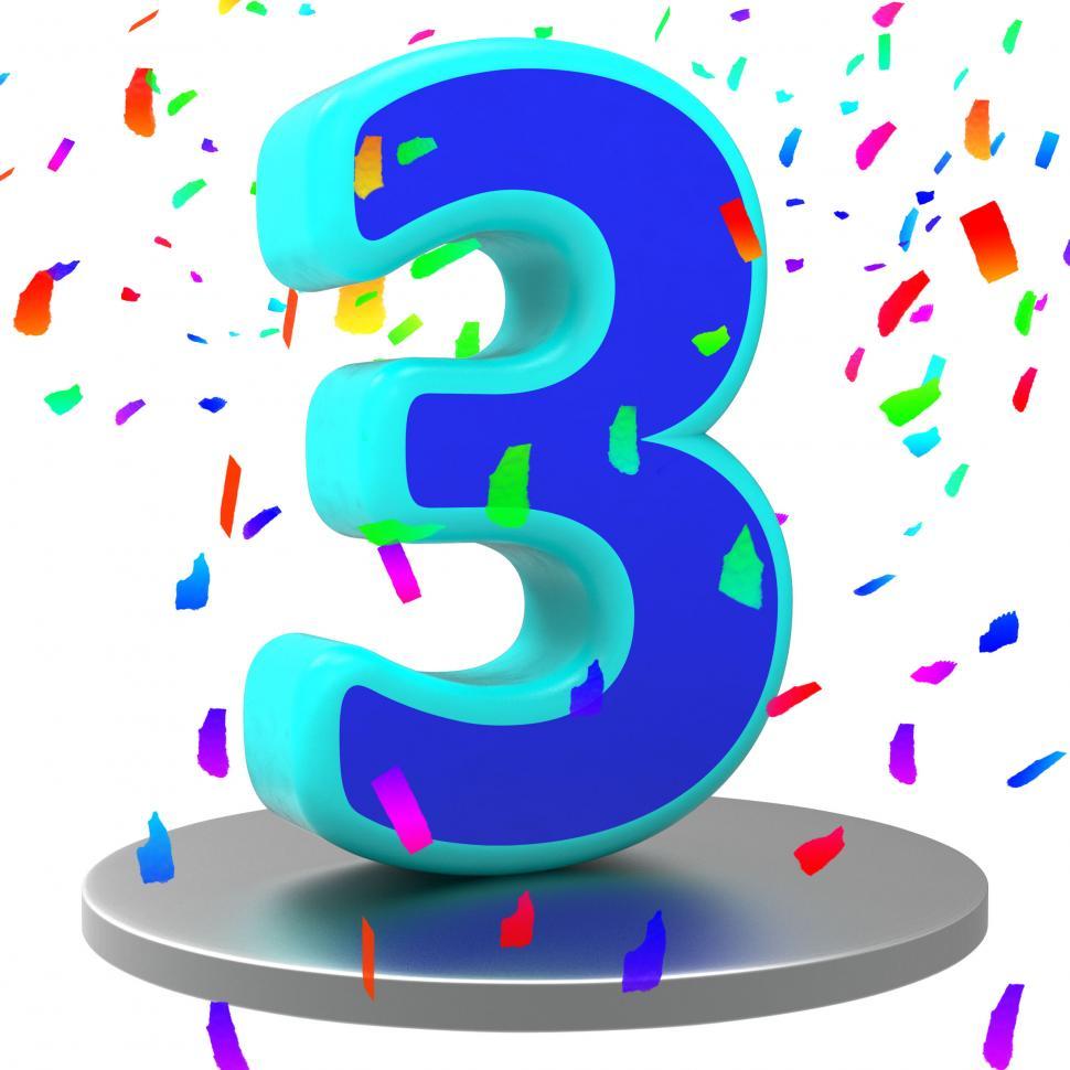 Free Image of Birthday Anniversary Indicates Celebrating Happiness And 3Rd 