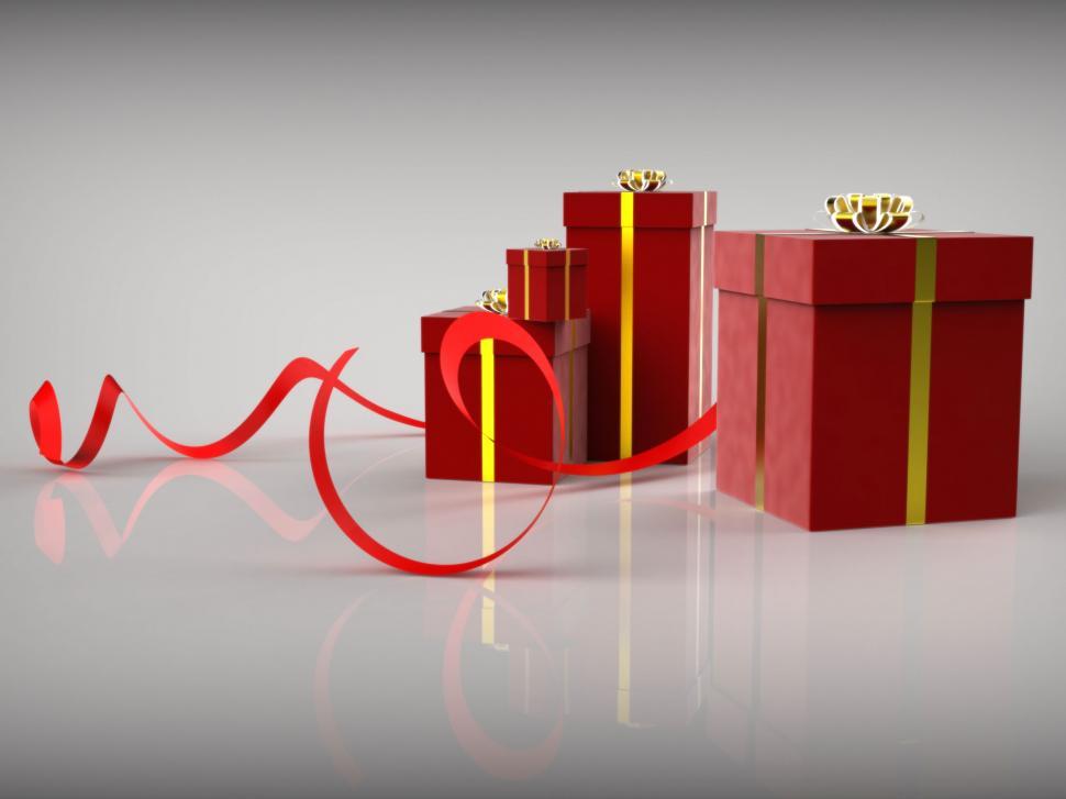 Free Image of Celebration Giftboxes Shows Gift-Box Greeting And Wrapped 