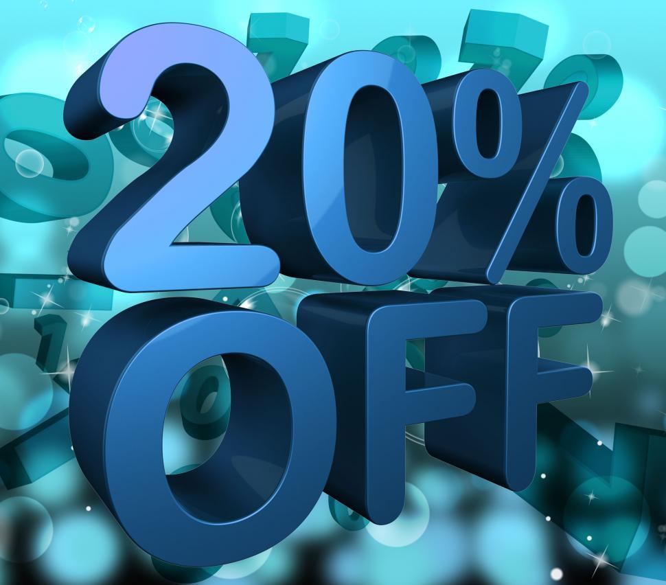 Free Image of Twenty Percent Off Shows Merchandise Reduction And Offer 