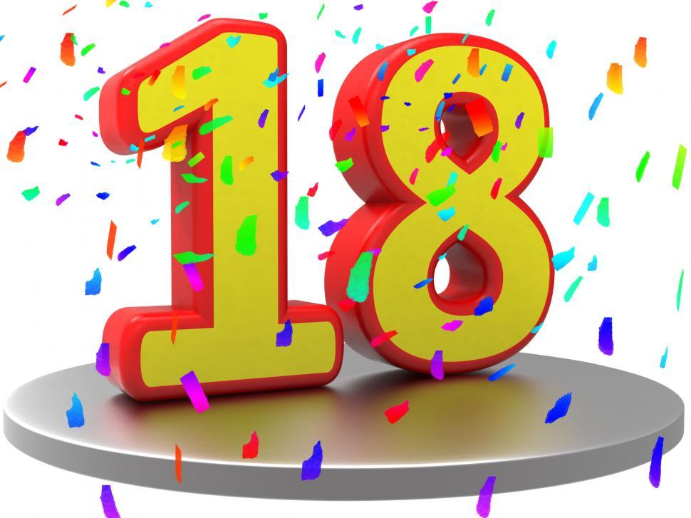 Free Image of Anniversary Eighteen Represents Birthday Party And 18Th 