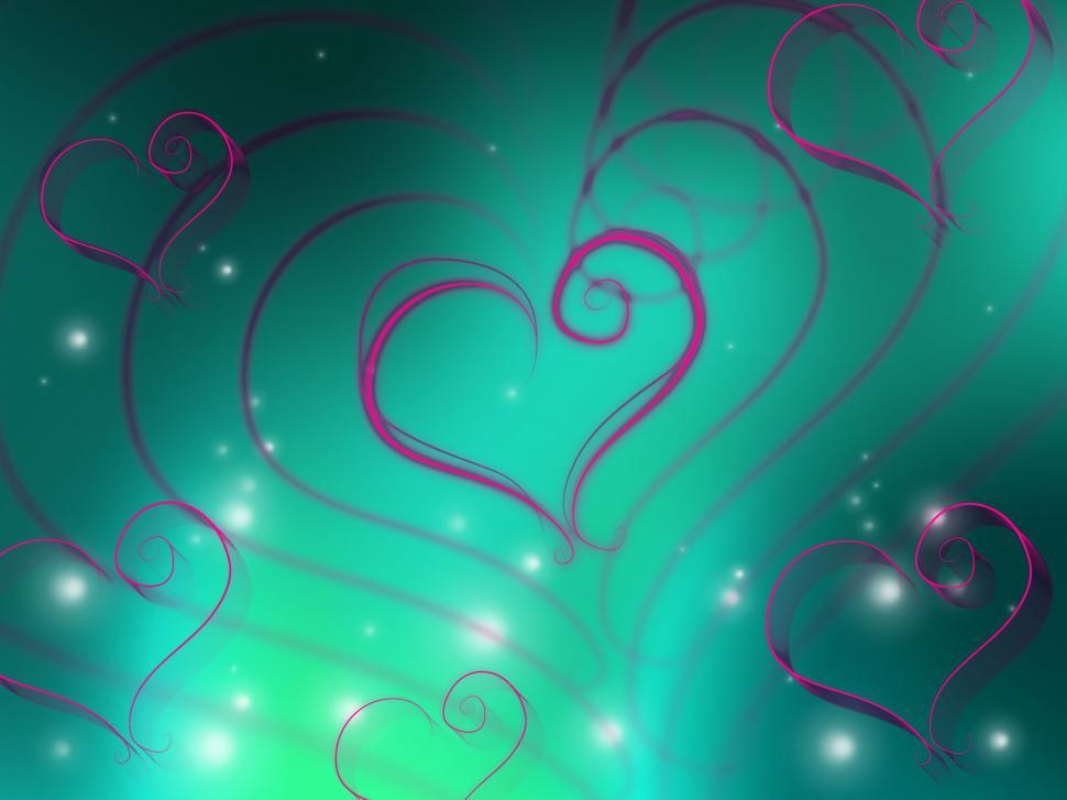 Free Image of Background Glow Means Heart Shapes And Affection 
