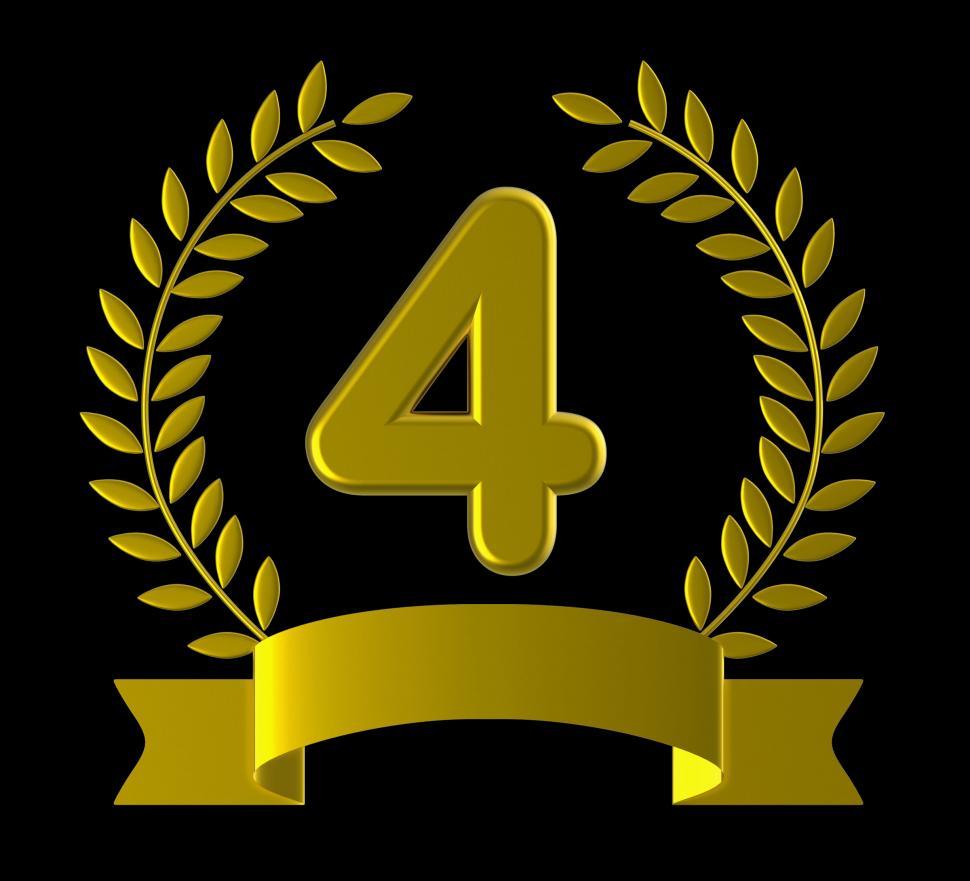 Free Image of Four Anniversary Means Happy Birthday And 4 