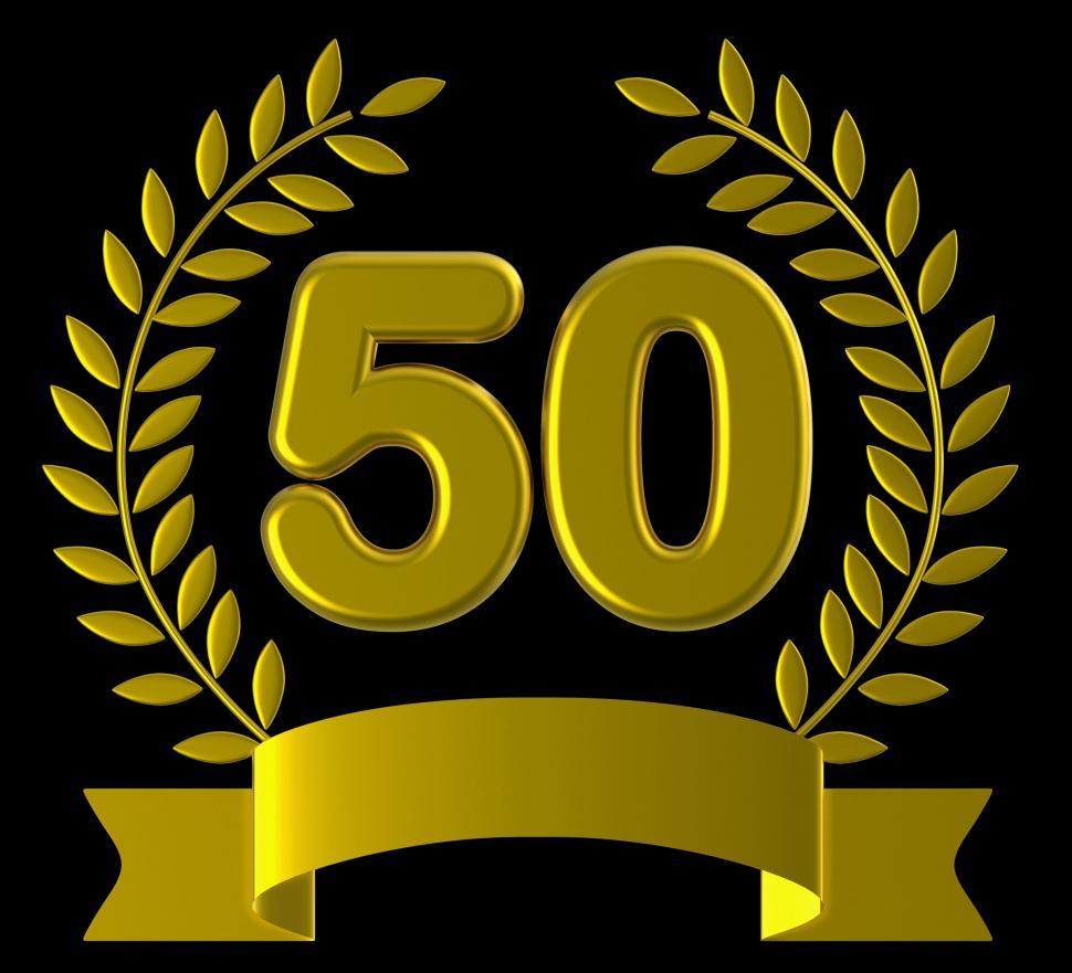 Free Image of Fiftieth Birthday Means Happy Party And Congratulations 