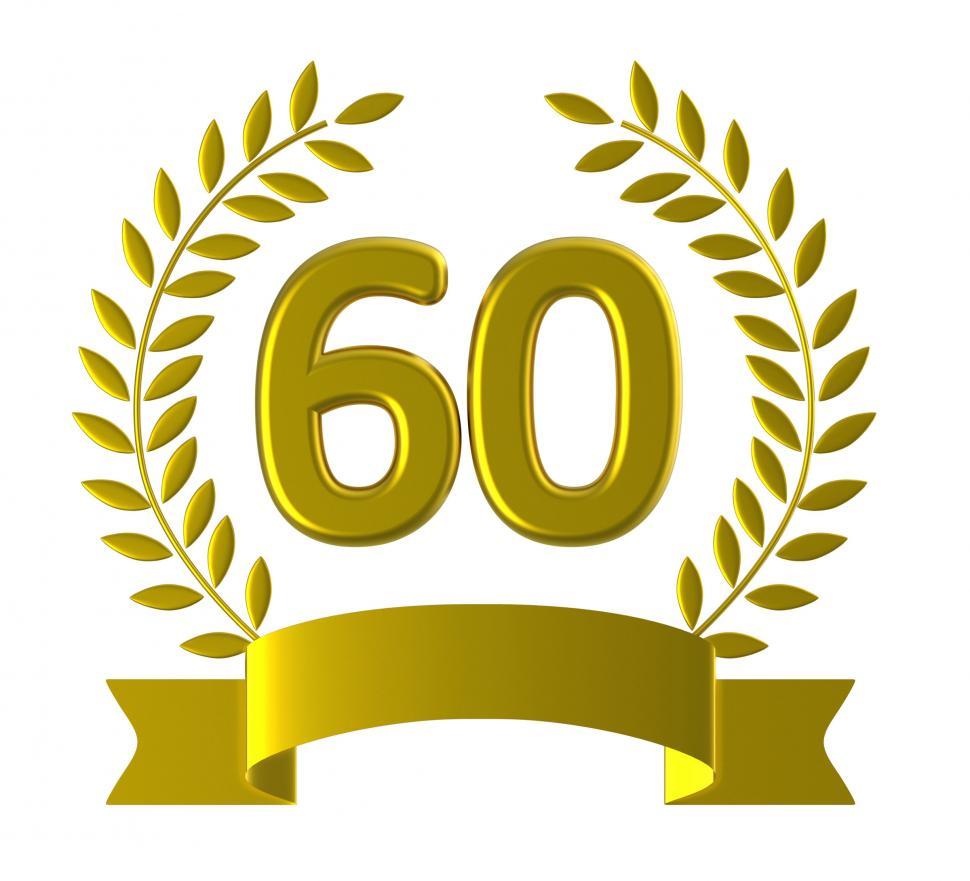 Free Image of Anniversary Sixty Represents Happy Birthday And 60 