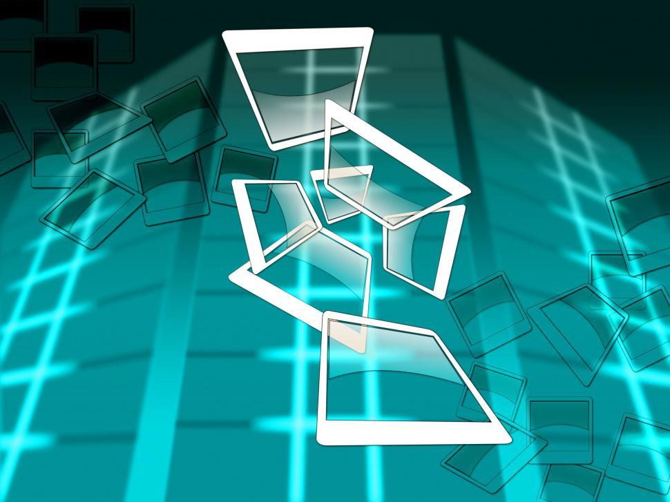 Free Image of Blue Squares Indicates Light Burst And Glowing 