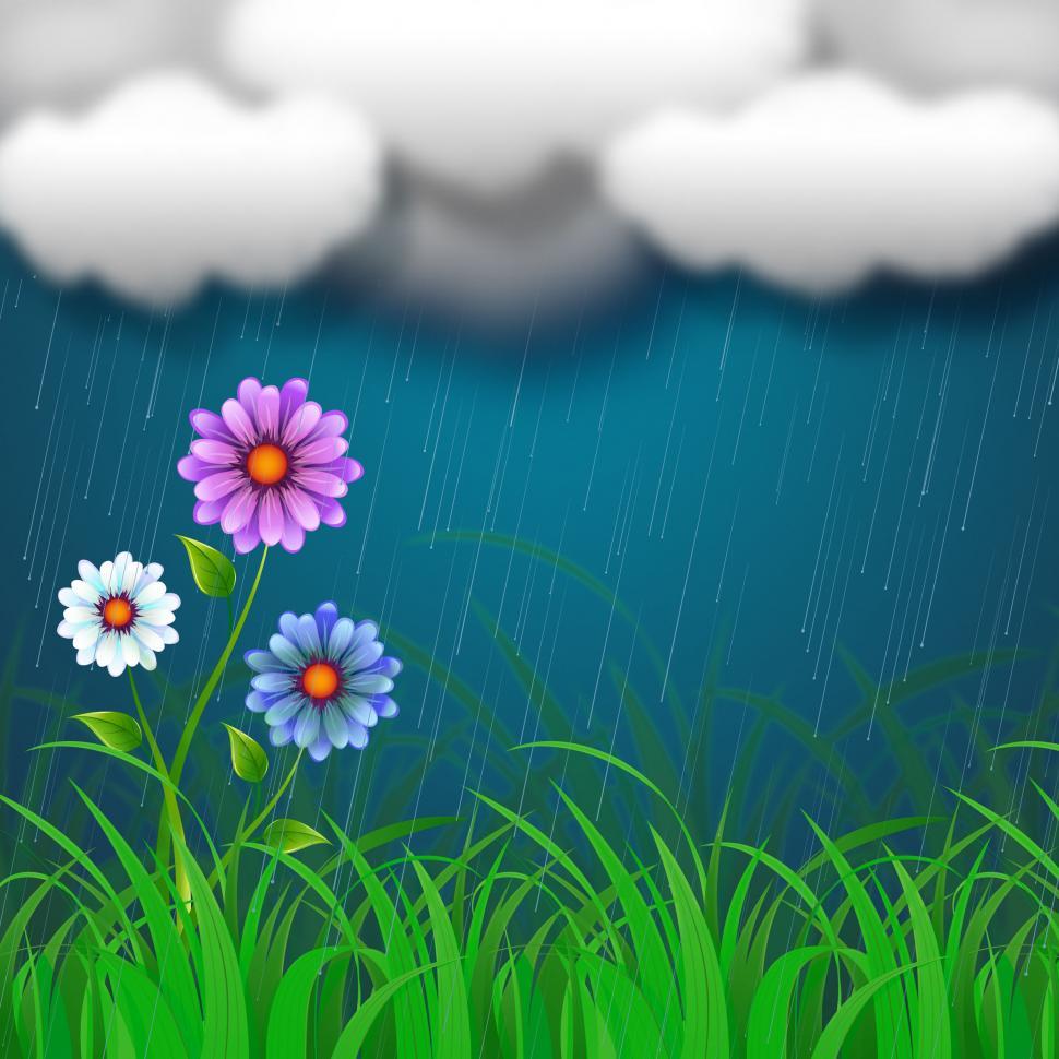 Free Image of Flowers Background Shows Clothes Pegs And Backdrop 