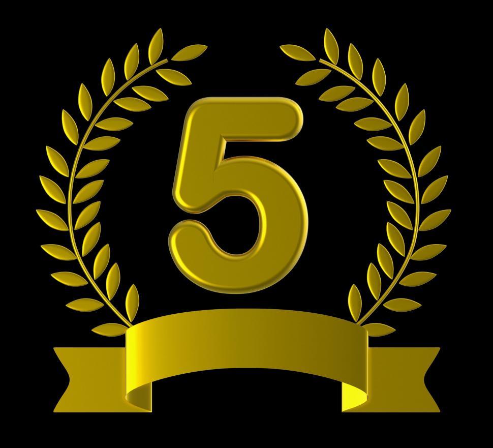 Free Image of Anniversary Fifth Shows Happy Birthday And 5Th 