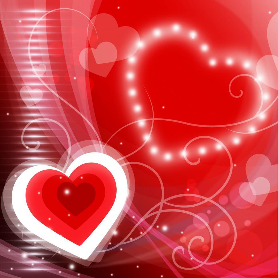 Free Image of Glow Heart Shows Valentines Day And Backdrop 