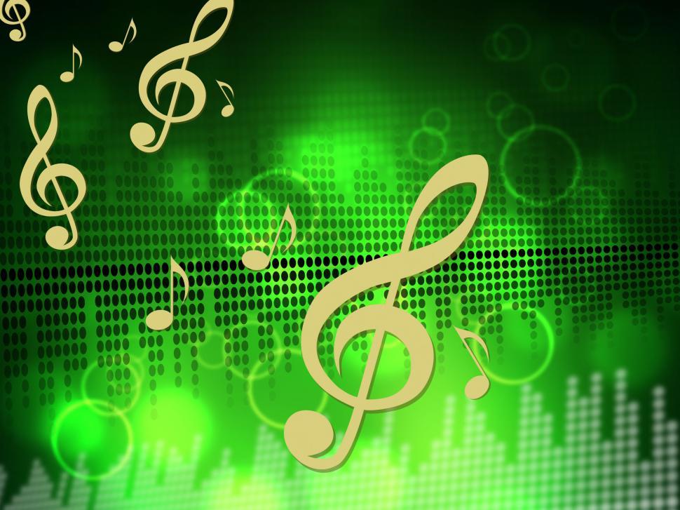 Free Image of Green Equaliser Shows Sound Track And Music 