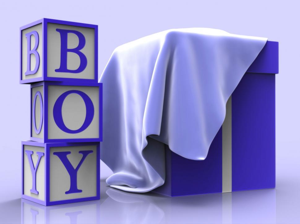 Free Image of Giftbox Boy Indicates Present Occasion And Parenting 