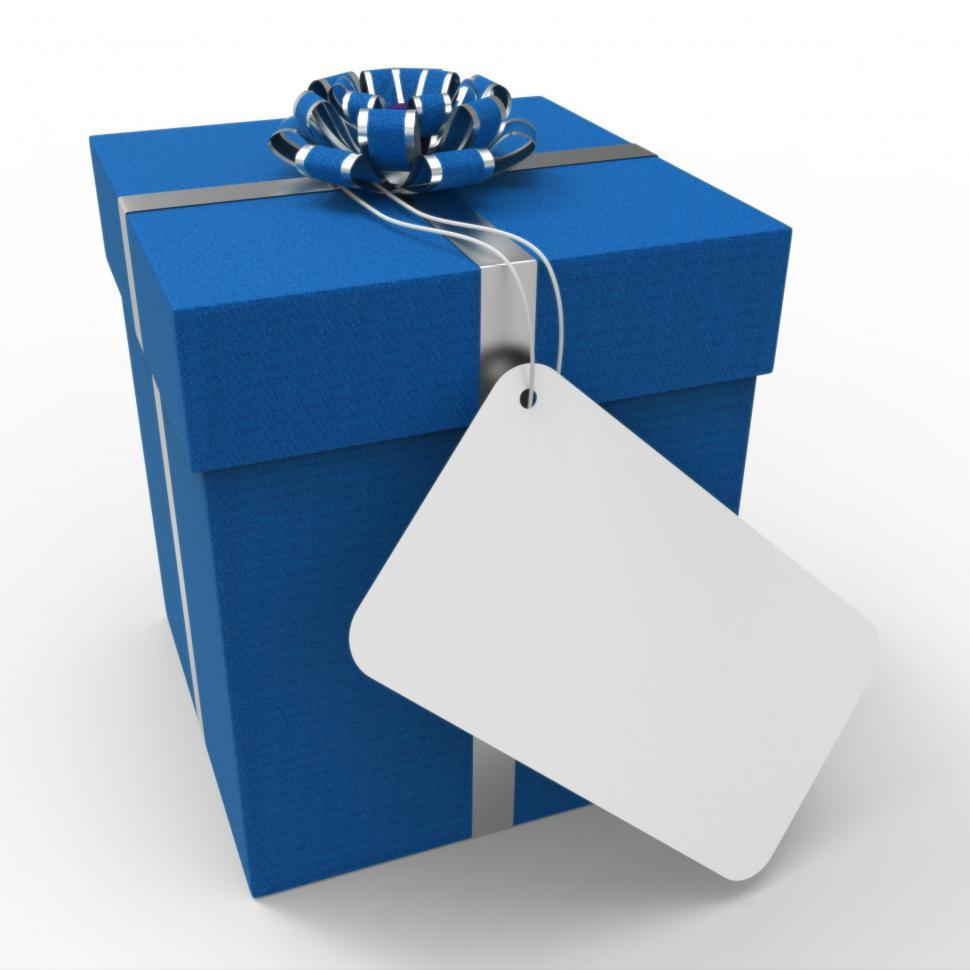 Free Image of Gift Tag Indicates Empty Space And Blue 