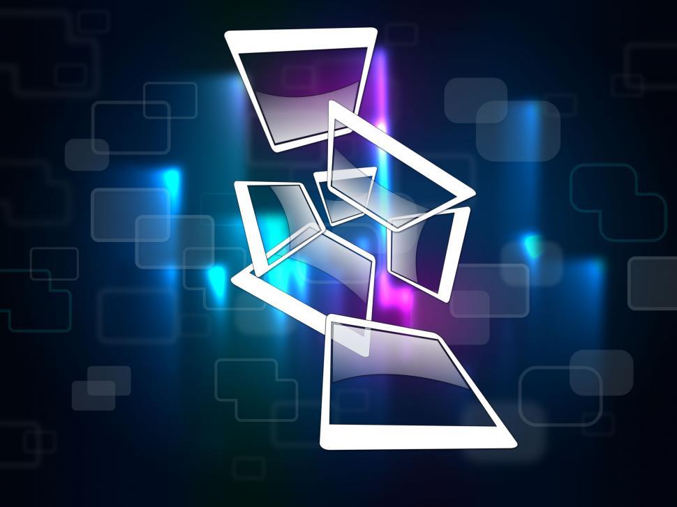 Free Image of Blue Glow Indicates Light Burst And Backdrop 