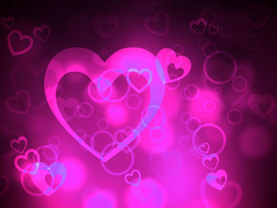 Free Image of Bokeh Heart Represents Valentines Day And Backgrounds 
