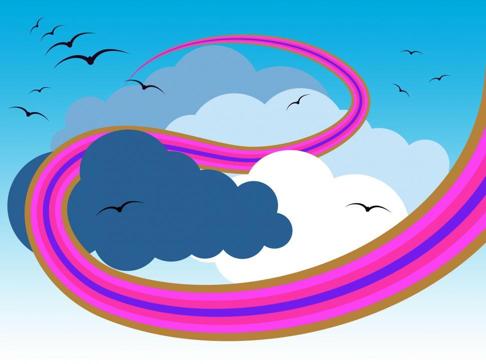 Free Image of Background Clouds Means Flock Of Birds And Abstract 
