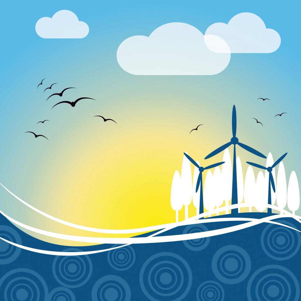 Free Image of Wind Power Represents Turbine Energy And Electric 