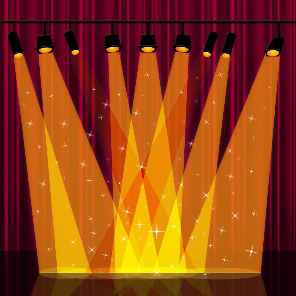 Free Image of Background Spotlight Indicates Stage Lights And Backdrop 