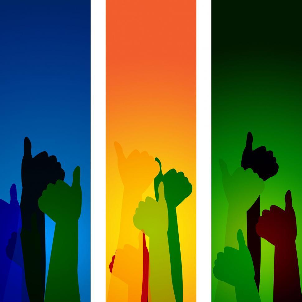 Free Image of Thumbs Up Shows All Right And Agreement 