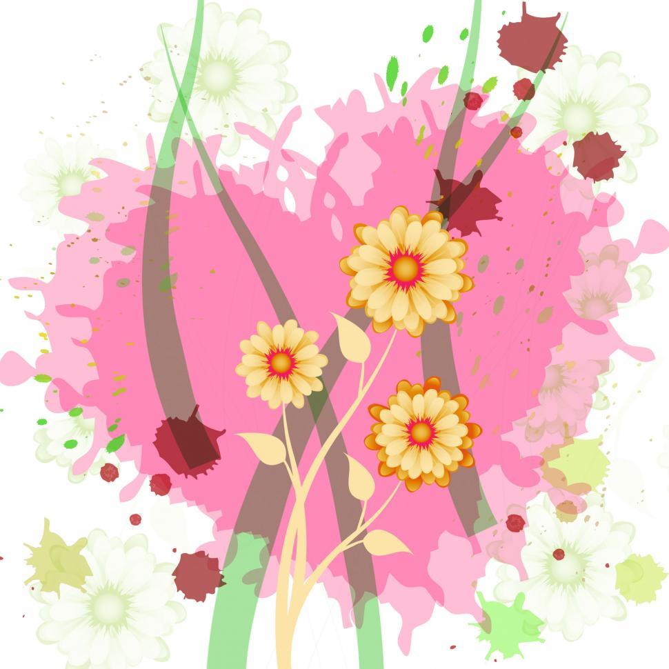 Free Image of Heart Floral Shows Valentine Day And Blooming 
