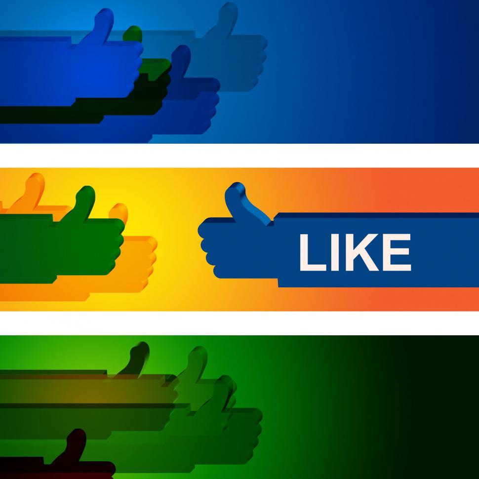 Free Image of Colourful Like Indicates Social Media And Friend 