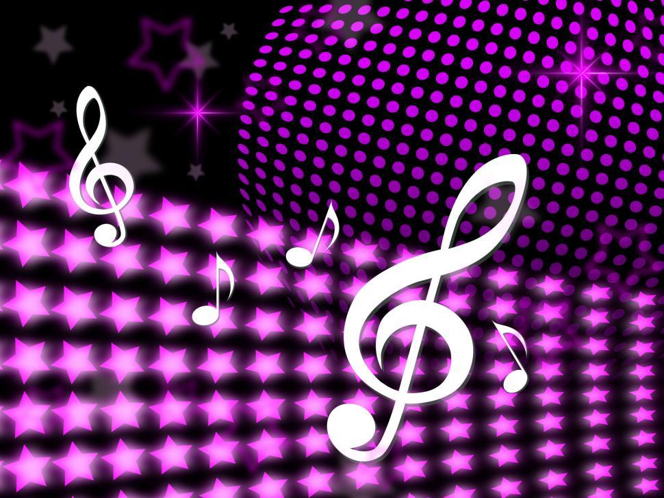 Free Image of Music Notes Means Sound Track And Background 