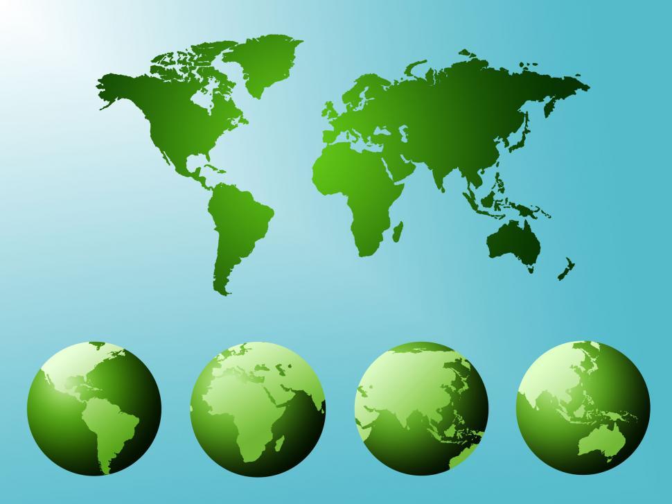 Free Image of World Map Represents Abstract Worldwide And Continents 