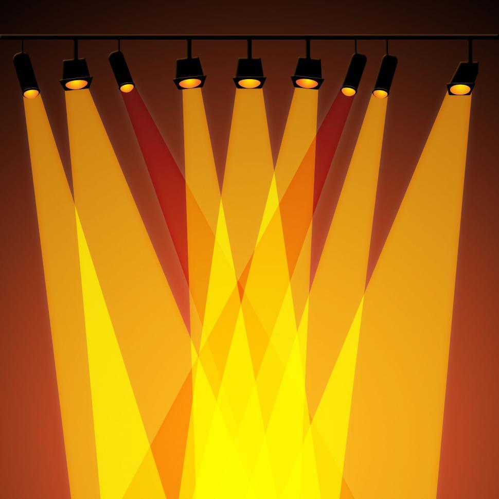 Free Image of Background Spotlight Represents Stage Lights And Abstract 