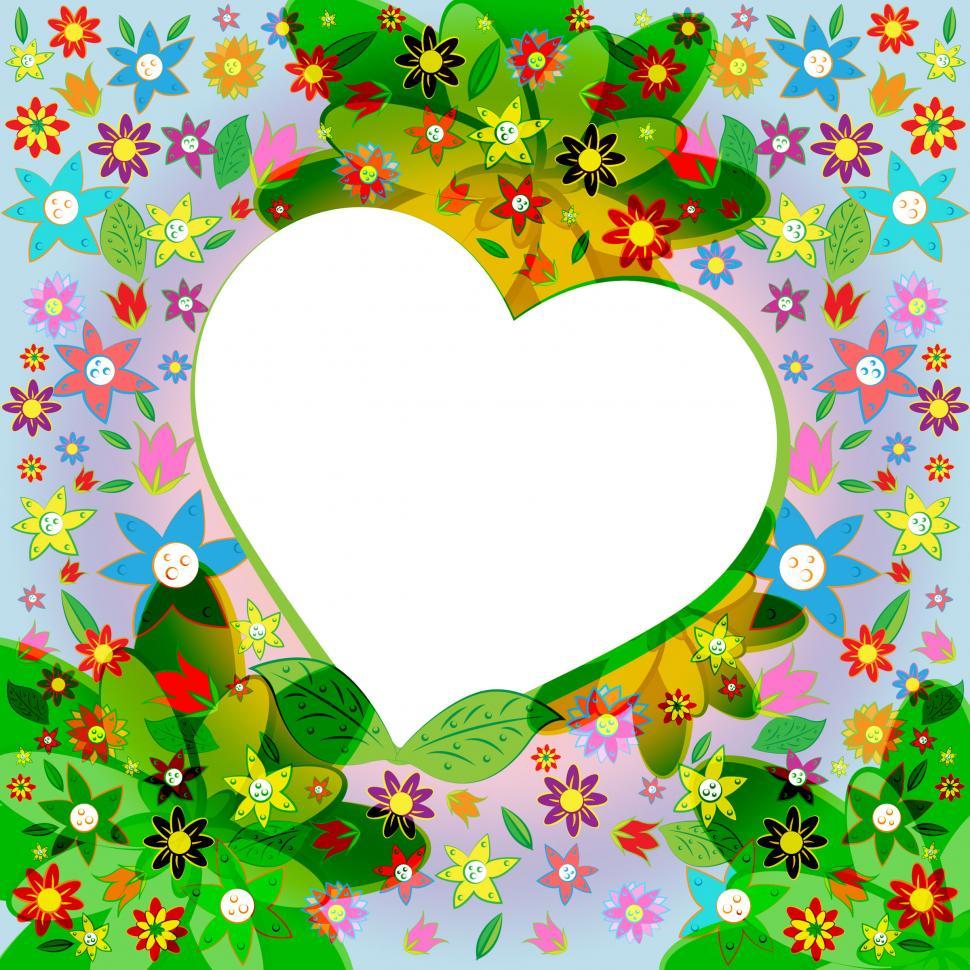 Free Image of Heart Copyspace Indicates Valentines Day And Blank 