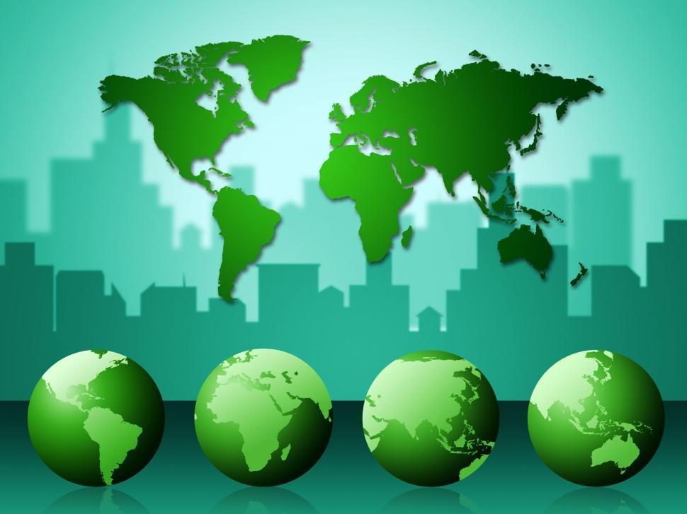 Free Image of World Map Represents Geographical Continents And Template 