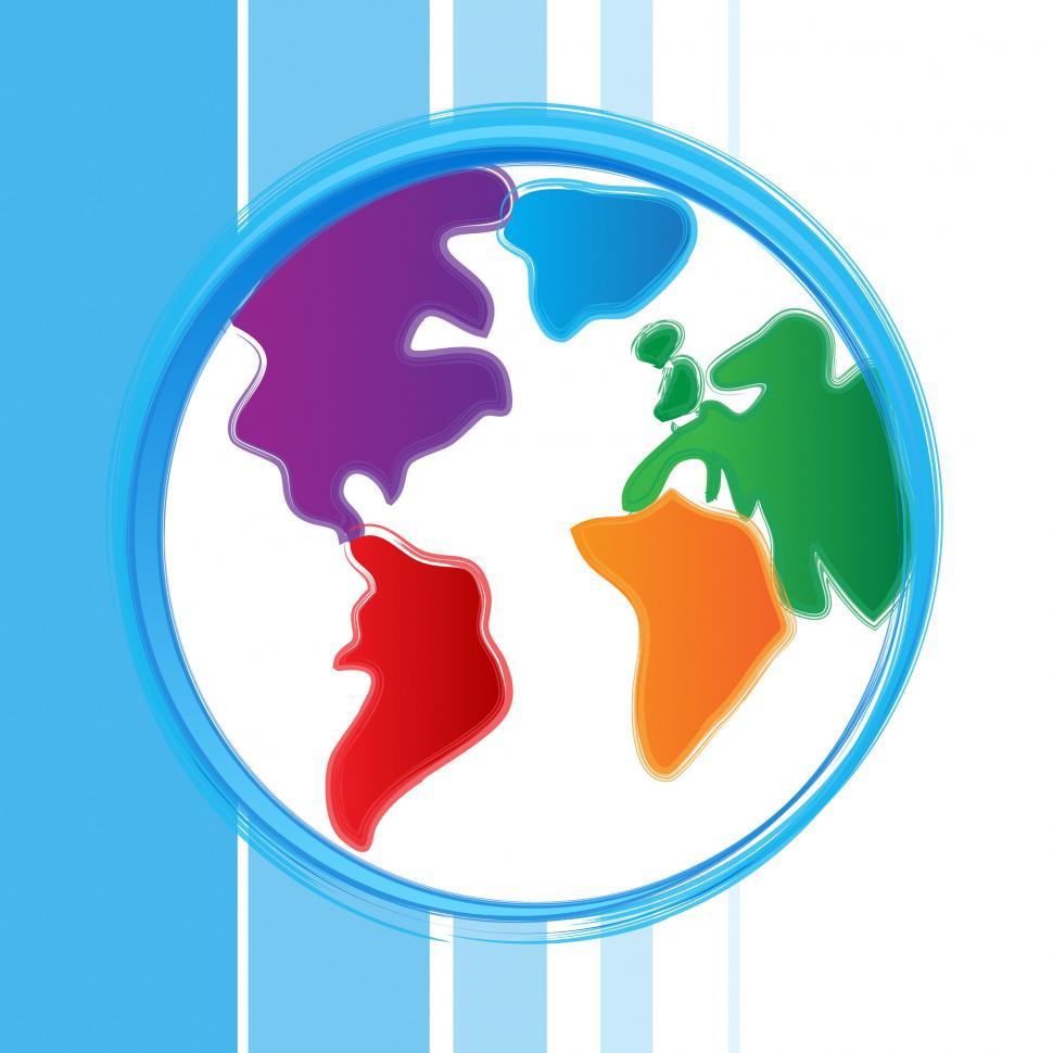 Free Image of Globe Background Represents Worldly Globalize And Abstract 