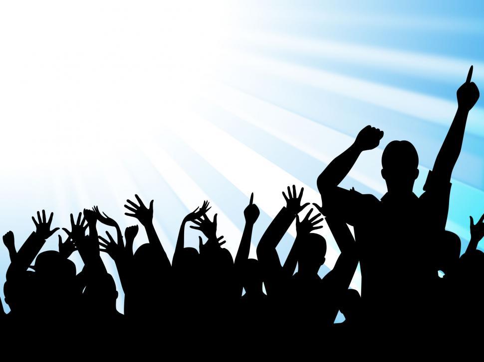Free Image of Dancing Silhouettes Indicates Text Space And Celebrations 
