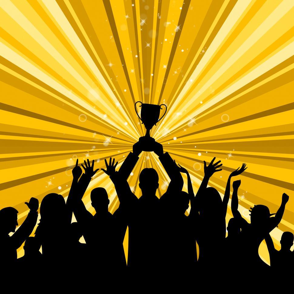 Free Image of Celebrate Win Represents First Place And Winner 
