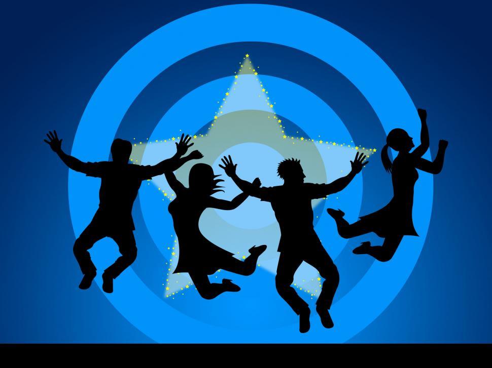 Free Image of Fun Jumping Indicates Happy Joyful And Starred 