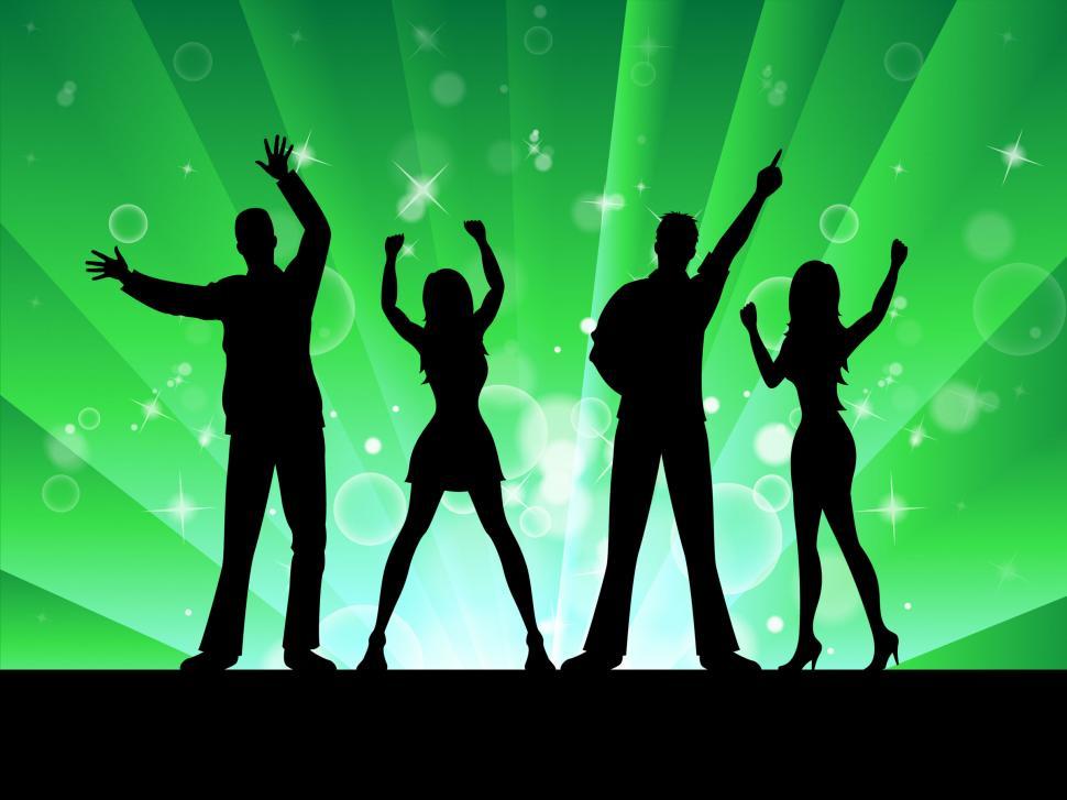 Free Image of Silhouette Disco Represents Music Profile And Outline 