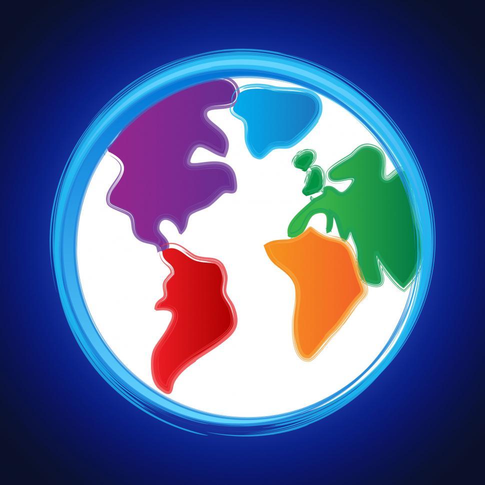 Free Image of Globe Background Represents Planet Abstract And Template 