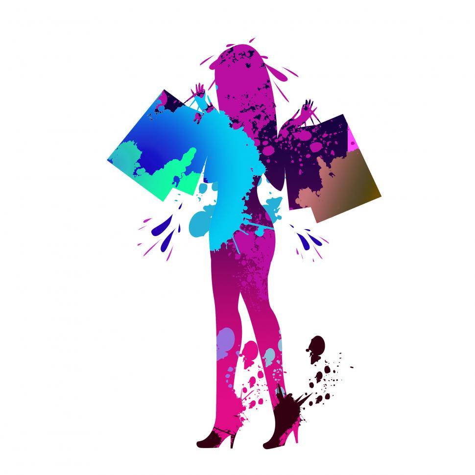 Free Image of Shopper Woman Means Retail Sales And Adult 