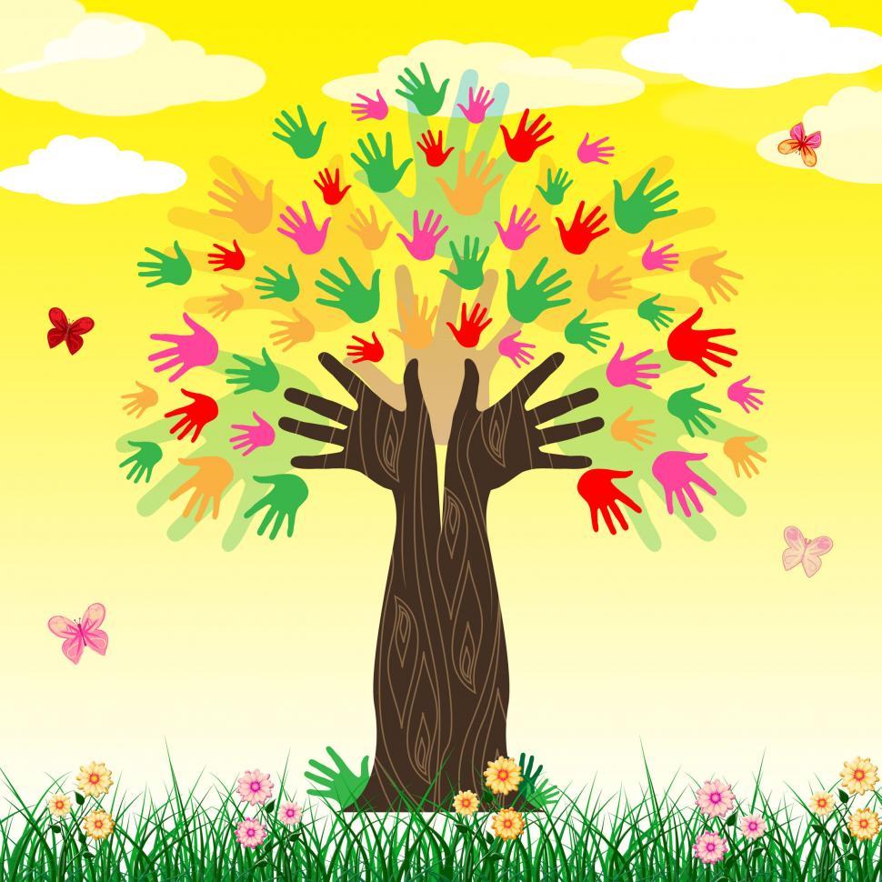 Free Image of Growth Hands Means Artwork Colorful And Develop 